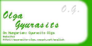 olga gyurasits business card